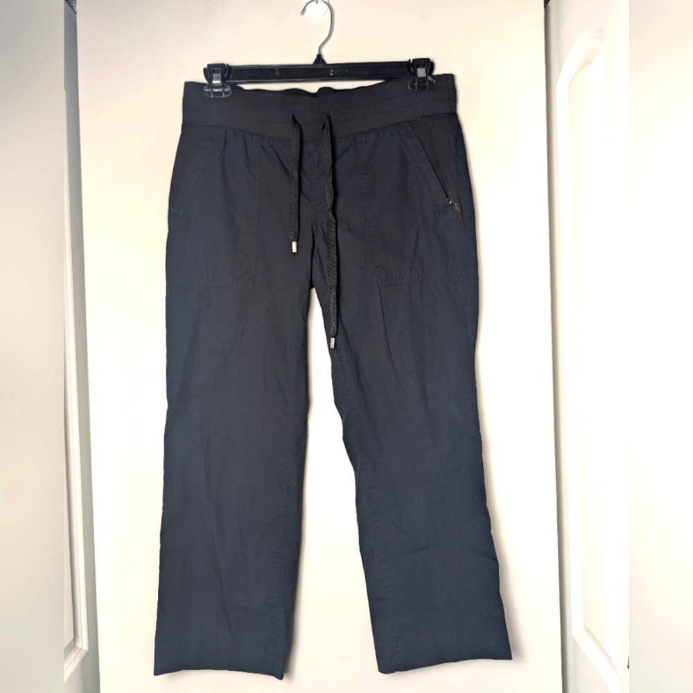 Lauren Ralph Lauren active pants elastic drawstring waist cargo navy jogger sz 8